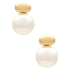 SHASHI Gold and Pearl Earrings